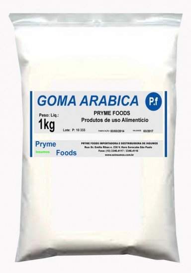 Goma Arabica 1 Kg Quilo Insumos Para Alimentos Fracionados por Quilos e Gramas