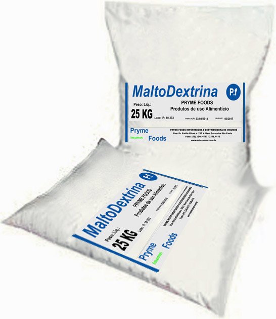 Malto Dextrina 25 Kg Quilo PURA Insumos Produtos para alimentos.