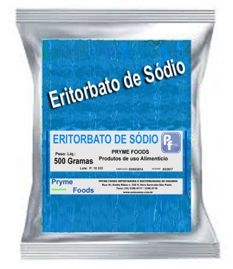 ERITORBATO DE SODIO 500 GRAMAS Insumos Produtos para alimentos