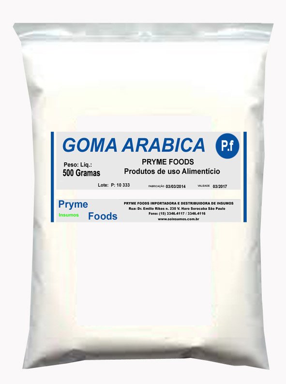 Goma Arabica 500 Gramas Insumos Para Alimentos Fracionados Por Quilos E 
