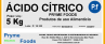 ACIDO CITRICO Anidro 5Kg Quilo  produto para alimentos Materia Prima Alimentar