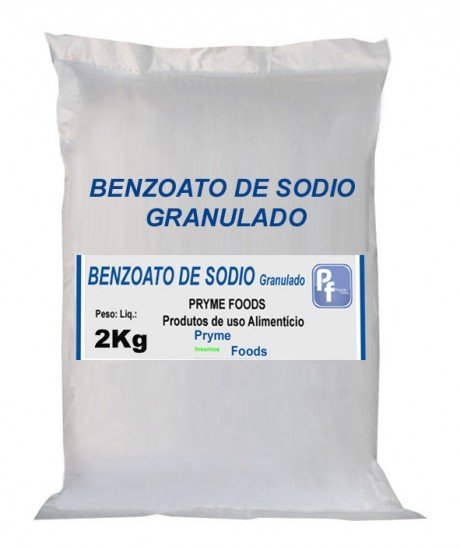 BENZOATO DE SODIO GRANULADO 2Kg Conservante bactericida e fungicida