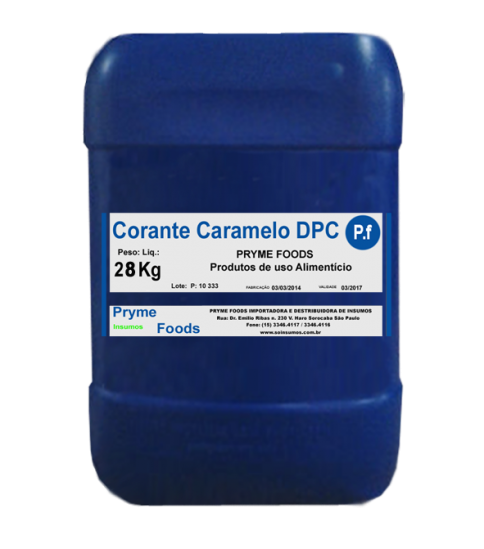 CORANTE CARAMELO III LIQUIDO DPC 28 Kg Quilo Insumos para alimentos fracionados por Kg ou Gramas