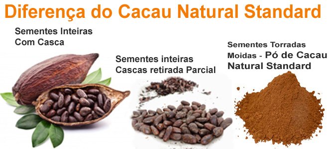 CACAU EM PÓ NATURAL STANDARD 25KG, Po de Cacau natural standard 25 Quilos