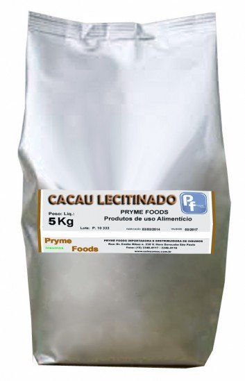 CACAU LECITINADO EM PO 5 Kg Materia Prima Cacau em po Lecitinado