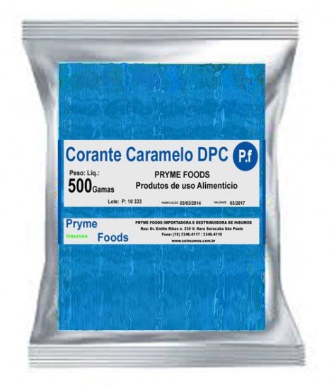 CORANTE CARAMELO em Po DPC 500 Gramas Insumos para alimentos fracionados por Kg ou Gramas