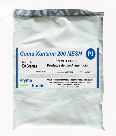 Goma Xantana 200 MESH 500 Gramas Insumos Para Alimentos Fracionados por Quilos e Gramas