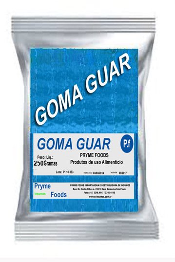 GOMA GUAR 5000 com 250 Gramas Insumos Para Alimentos Fracionados por Quilos e Gramas