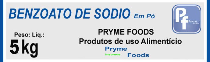 BENZOATO DE SODIO Po 5Kg Quilo Conservantes Produtos para alimentos